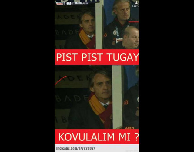 Mancini caps'leri sosyal medyayı salladı