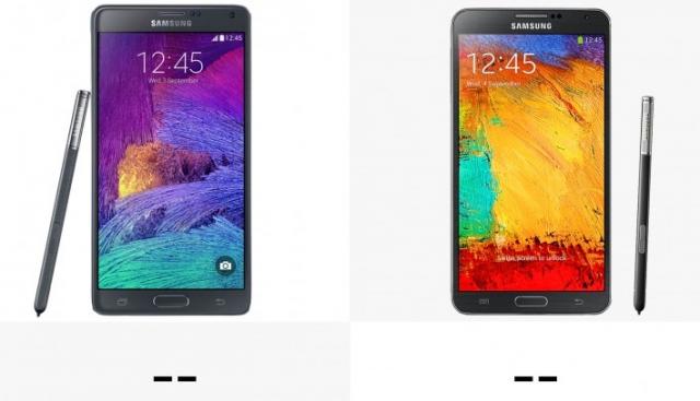 Galaxy Note 4 ve Galaxy Note 3 karşılaştırması