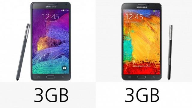 Galaxy Note 4 ve Galaxy Note 3 karşılaştırması