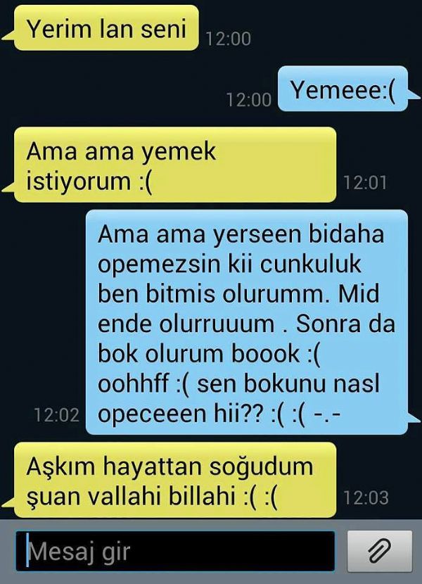 Efsane olmuş whatsapp diyalogları