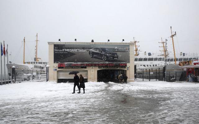 İstanbul'dan kar manzaraları