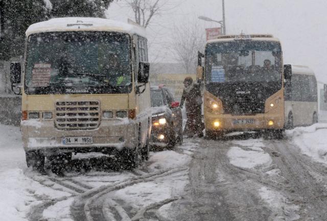 İstanbul'dan kar manzaraları