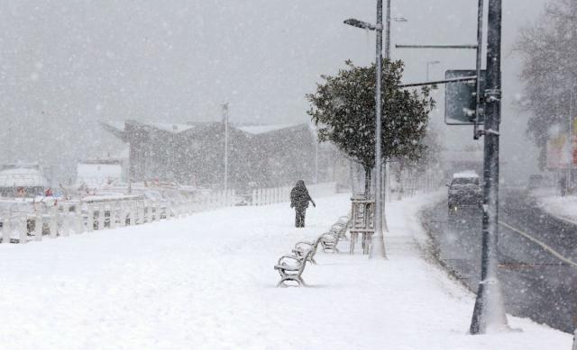 İstanbul'dan kar manzaraları