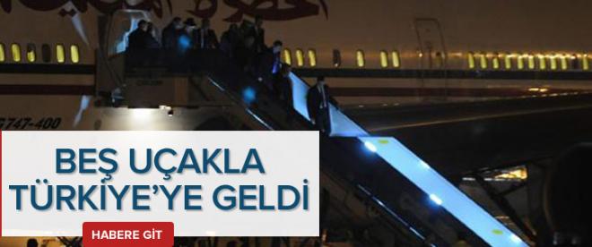 Kral, Türkiyeye 5 uçakla geldi