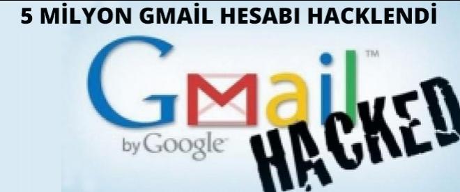 5 Milyon Gmail hesabı hacklendi