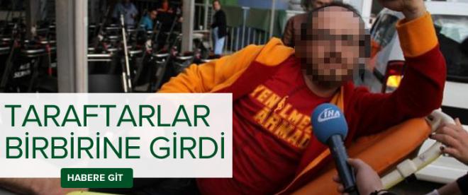 Taraftarlar birbirine girdi: 1 yaralı