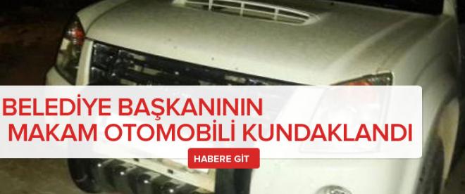 Belediye Başkanının makam otomobili kundaklandı