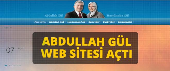 Abdullah Gül web sitesi açtı