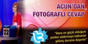 Acundan fotoğraflı yanıt