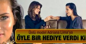 Ünlü modeli duygulandıran hediye