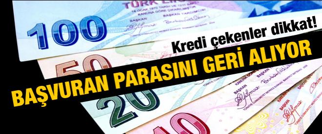 Başvuran parasını geri alıyor