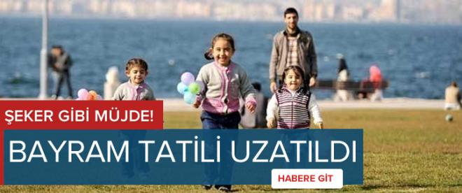 Davutoğlundan bayram tatili müjdesi