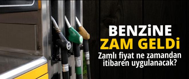 Benzine zam geldi...