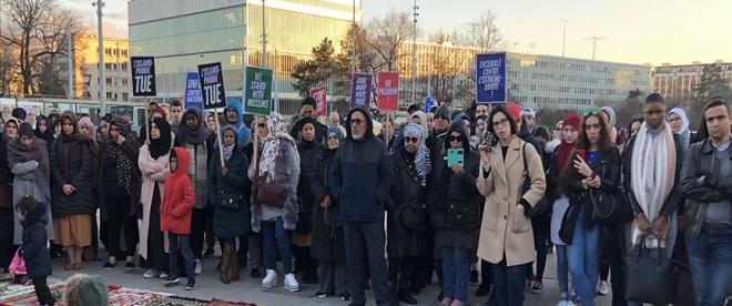 Yeni Zelandadaki terör saldırısı BM binası önünde kınandı