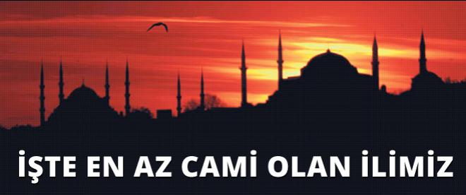 İşte en az cami olan ilimiz