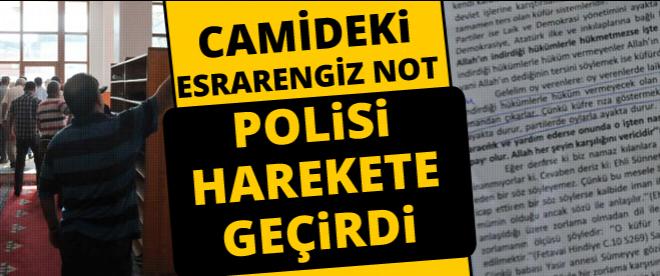 Camide esrarengiz olay polisi harekete geçirdi