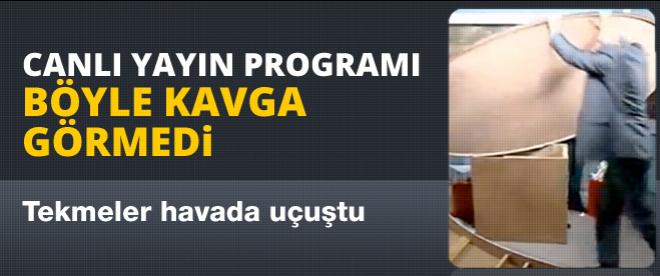 Canlı yayın programı böyle kavga görmedi