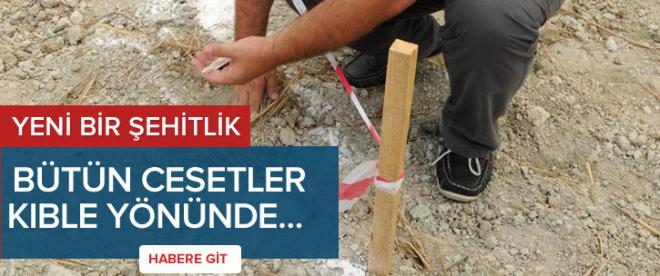 Bütün cesetler kıble yönünde...