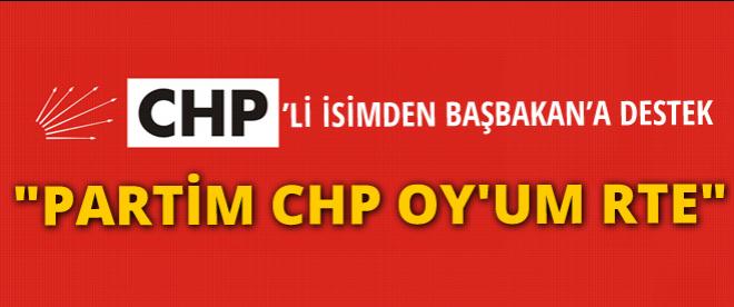 CHP'li isimden Erdoğan'a destek