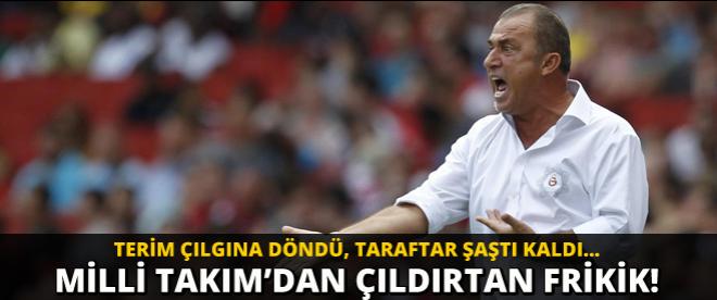 Fatih Terim'i çıldırtan frikik!