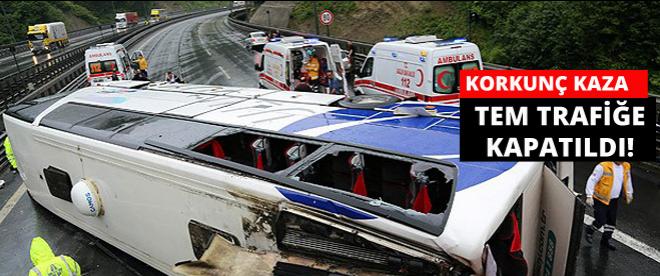 TEM Otoyolu trafiğe kapatıldı!