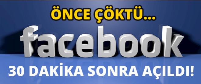 Facebook çöktü ama...