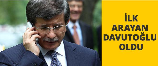 İlk Davutoğlu tebrik etti