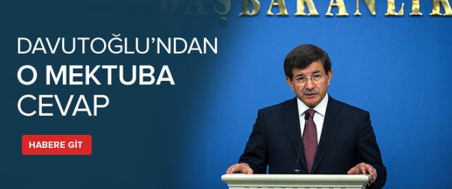 Davutoğlundan o mektuba cevap