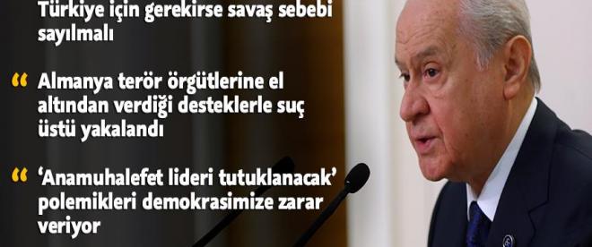 MHP Genel Başkanı Bahçeli: Almanyaya karşı izlenen politikaları destekliyoruz