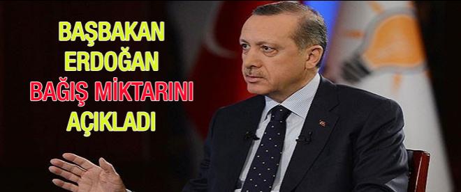 Erdoğan, bağış miktarını açıkladı