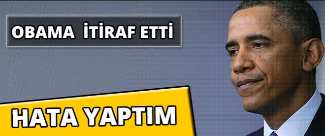 Barack Obama: Hata yaptım