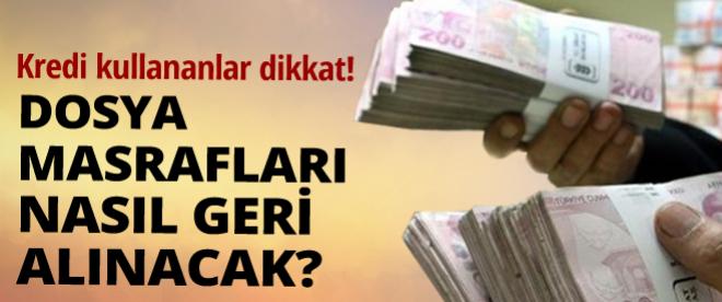 Dosya masrafları nasıl geri alınacak?