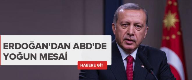 Erdoğandan ABDde yoğun mesai