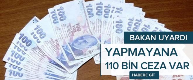 Ocakta yürürlüğe giriyor cezası 110 bin lira