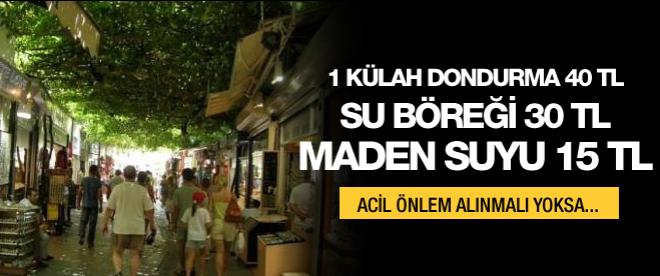 2 şişe maden suyunu 30 liraya satıyorlar