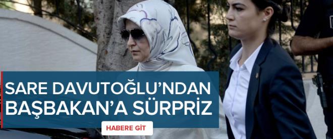 Eşinden Başbakan Davutoğluna büyük jest