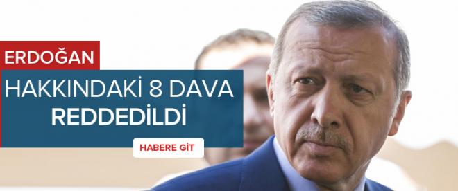 Erdoğan hakkındaki davalara ret