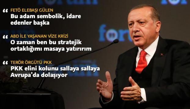 Cumhurbaşkanı Erdoğan: Bu adam sembolik, idare edenler başka