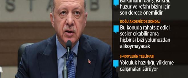 Erdoğandan Doğu Akdenizde sondaj ve S-400 açıklaması