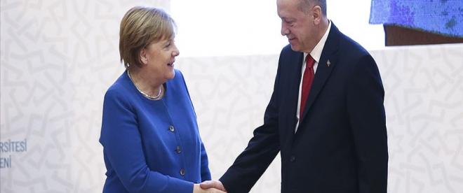 Erdoğan-Merkel görüşmesi başladı