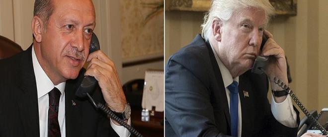 Erdoğan ve Trump telefonda Terörü görüştü