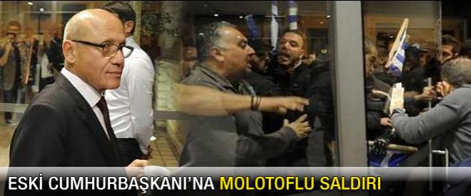 Eski Cumhurbaşkanı'na molotoflu saldırı