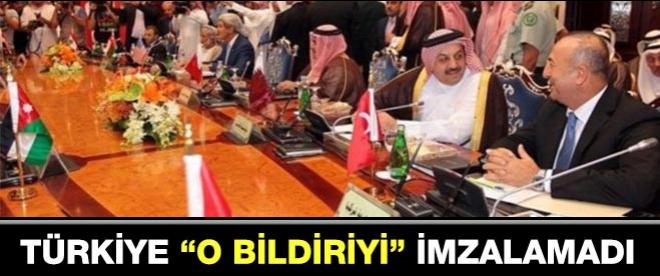 Türkiye IŞİD bildirisini imzalamadı