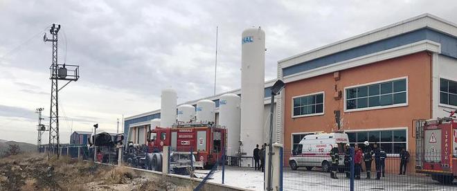 Kırıkkalede gaz dolumu yapılan tankerde patlama