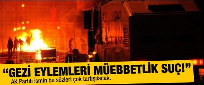 "Gezi eylemleri müebbetlik suç"