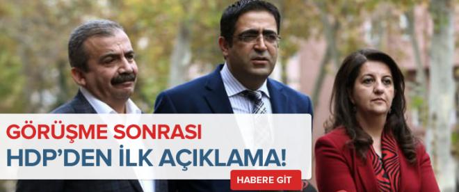 HDPden görüşme sonrası ilk açıklama