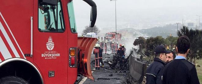 İstanbulda sivil helikopter düştü - 7 kişi yaşamını yitirdi