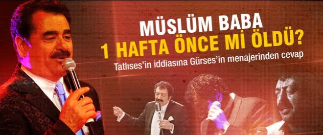 Müslüm Baba 1 hafta önce mi öldü?