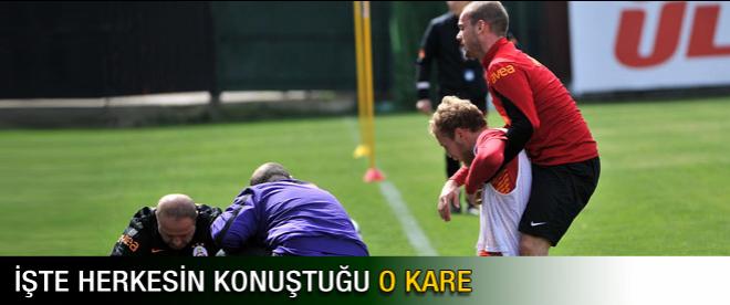 Galatasaray idmanında herkesin konuştuğu o kare!