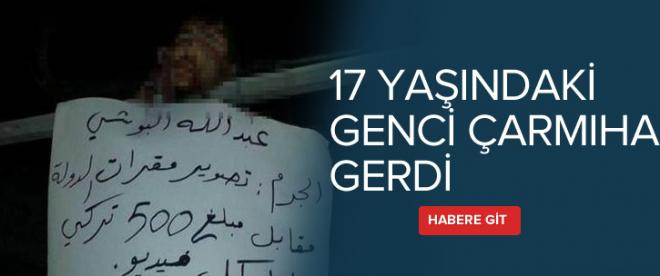 IŞİD genci çarmıha gerdi